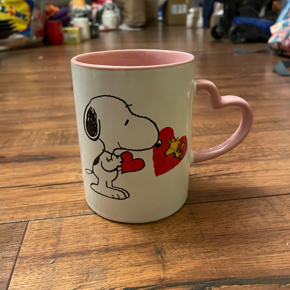 Peanuts snoopy woodstock Heart Valentine Mug